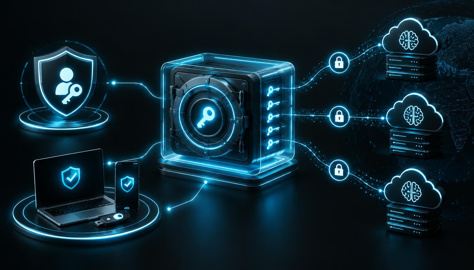 Encrypted provider keys protected by account security